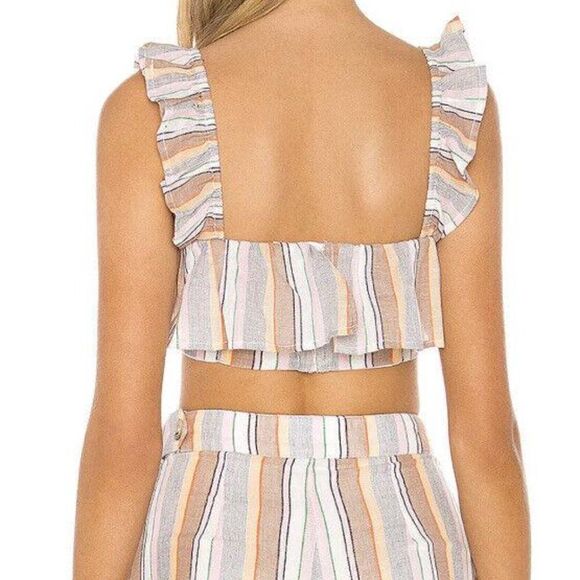 Tularosa Revolve Danny Tank Crop Top Multi-stripe Womens Medium $88 NWT (3-13) - Picture 3 of 8